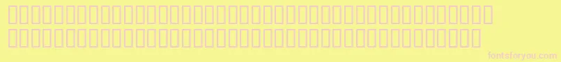 Saltintorettosh-fontti – vaaleanpunaiset fontit keltaisella taustalla