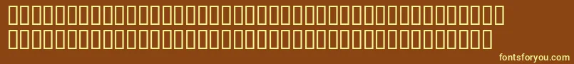 Saltintorettosh-fontti – keltaiset fontit ruskealla taustalla