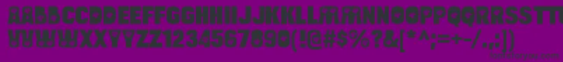 フォントBulltoadroseRegular – 紫の背景に黒い文字
