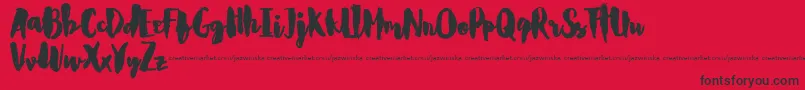 CarlitosDemo Font – Black Fonts on Red Background