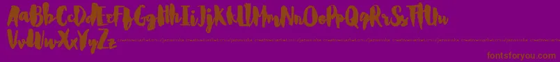 CarlitosDemo Font – Brown Fonts on Purple Background