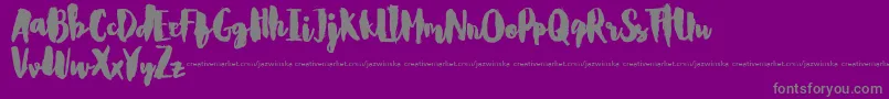 CarlitosDemo Font – Gray Fonts on Purple Background