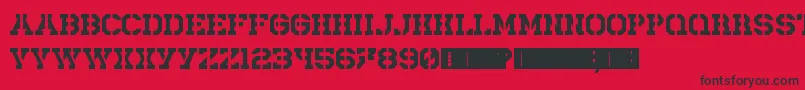 RickLobster Font – Black Fonts on Red Background