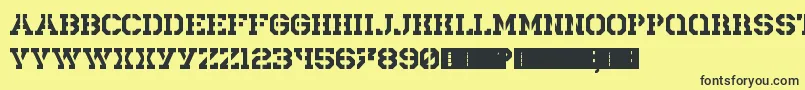 RickLobster Font – Black Fonts on Yellow Background