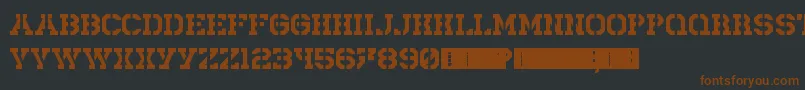 RickLobster-fontti – ruskeat fontit mustalla taustalla