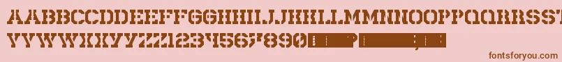 RickLobster Font – Brown Fonts on Pink Background