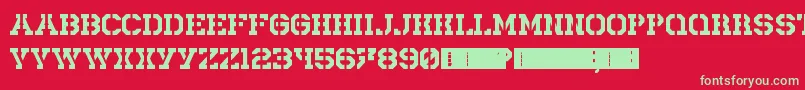 RickLobster Font – Green Fonts on Red Background