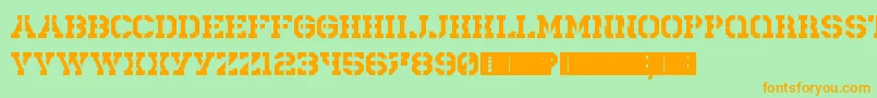 RickLobster Font – Orange Fonts on Green Background