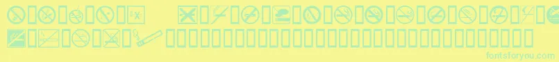 Шрифт Nosmoking – зелёные шрифты на жёлтом фоне
