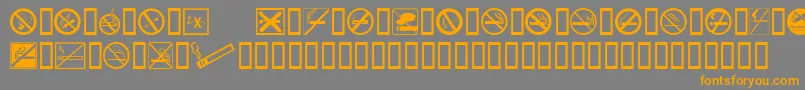 Weitere Informationen zur Nosmoking-Schriftart Nosmoking-Schriftart – Orangefarbene Schriften auf grauem Hintergrund