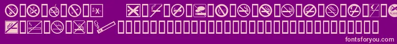 Nosmoking Font – Pink Fonts on Purple Background