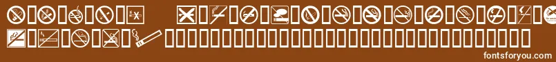 Nosmoking-Schriftart – Weiße Schriften auf braunem Hintergrund