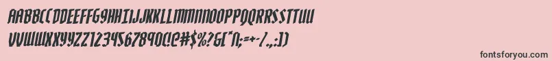 Zollernrotal-Schriftart – Schwarze Schriften auf rosa Hintergrund