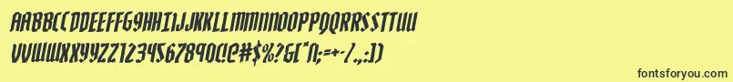 Zollernrotal Font – Black Fonts on Yellow Background