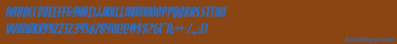 Zollernrotal Font – Blue Fonts on Brown Background