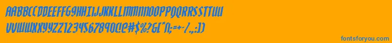 Zollernrotal Font – Blue Fonts on Orange Background