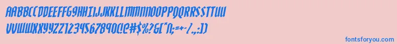 Zollernrotal-fontti – siniset fontit vaaleanpunaisella taustalla
