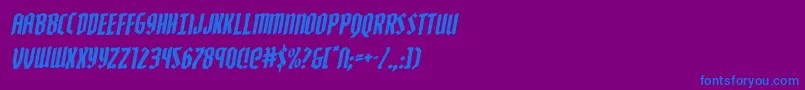 Шрифт Zollernrotal – синие шрифты на фиолетовом фоне