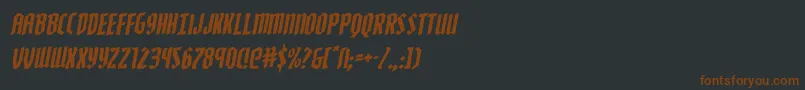 Zollernrotal Font – Brown Fonts on Black Background