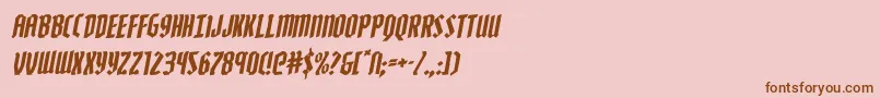 Zollernrotal Font – Brown Fonts on Pink Background