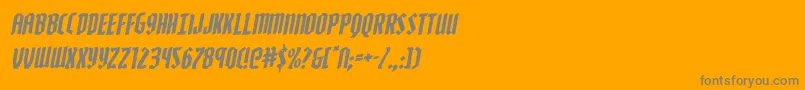 Zollernrotal-Schriftart – Graue Schriften auf orangefarbenem Hintergrund