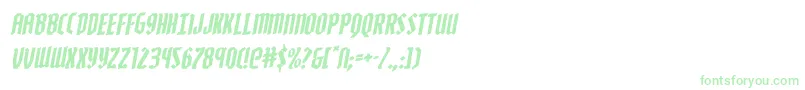フォントZollernrotal – 白い背景に緑のフォント