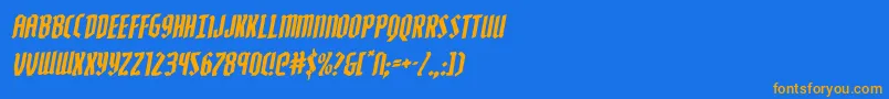 Zollernrotal Font – Orange Fonts on Blue Background