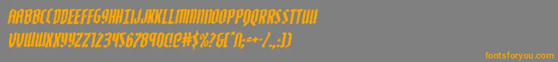 フォントZollernrotal – オレンジの文字は灰色の背景にあります。
