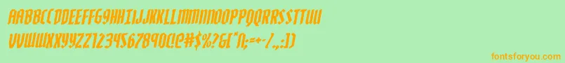 Zollernrotal Font – Orange Fonts on Green Background