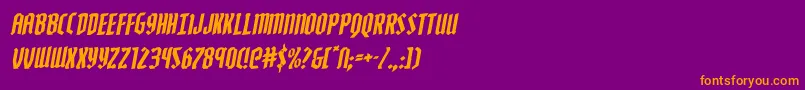 Zollernrotal Font – Orange Fonts on Purple Background