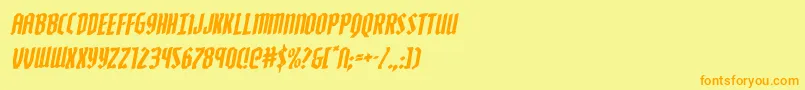 Zollernrotal Font – Orange Fonts on Yellow Background