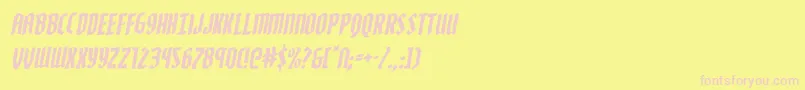 Шрифт Zollernrotal – розовые шрифты на жёлтом фоне