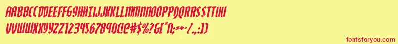 Zollernrotal Font – Red Fonts on Yellow Background