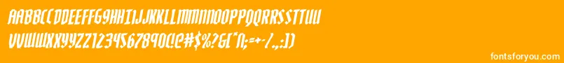 Zollernrotal Font – White Fonts on Orange Background