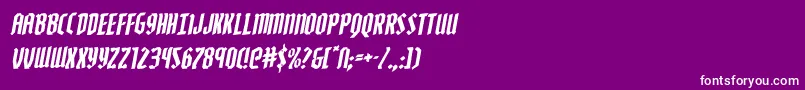Шрифт Zollernrotal – белые шрифты на фиолетовом фоне
