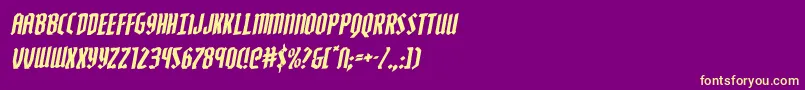 Zollernrotal Font – Yellow Fonts on Purple Background