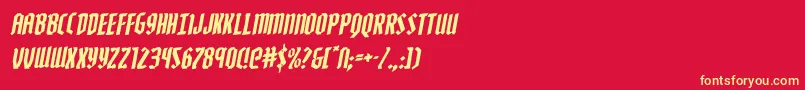 Zollernrotal Font – Yellow Fonts on Red Background