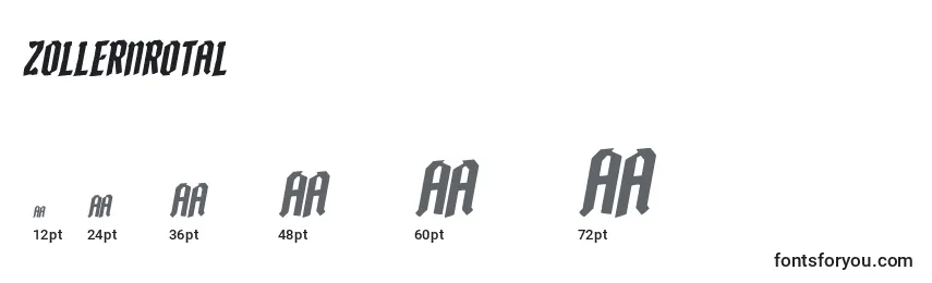 Zollernrotal Font Sizes