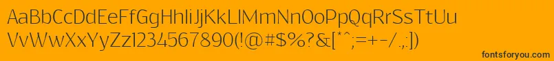 Więcej informacji o czcionce ResagokrLight Czcionka ResagokrLight – czarne czcionki na pomarańczowym tle