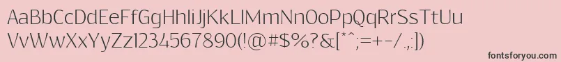 フォントResagokrLight – ピンクの背景に黒い文字