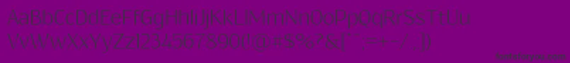 ResagokrLight-Schriftart – Schwarze Schriften auf violettem Hintergrund