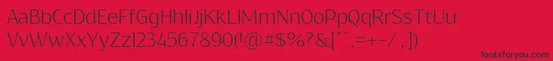フォントResagokrLight – 赤い背景に黒い文字