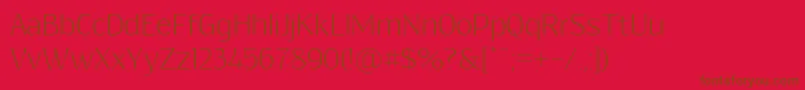 Police ResagokrLight – polices brunes sur fond rouge