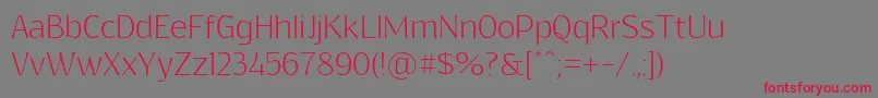 ResagokrLight Font – Red Fonts on Gray Background