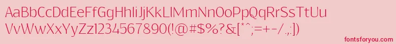 ResagokrLight Font – Red Fonts on Pink Background