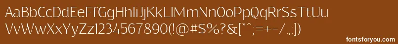 ResagokrLight Font – White Fonts on Brown Background