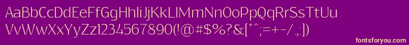 ResagokrLight-fontti – keltaiset fontit violetilla taustalla