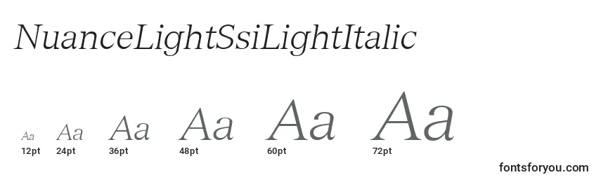 sizes of nuancelightssilightitalic font, nuancelightssilightitalic sizes