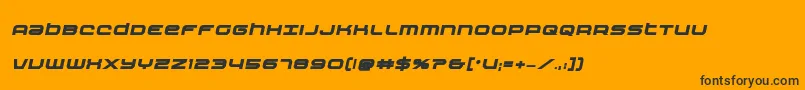 Шрифт Nextwaveboldital – чёрные шрифты на оранжевом фоне