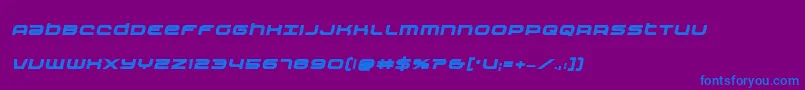 Nextwaveboldital Font – Blue Fonts on Purple Background